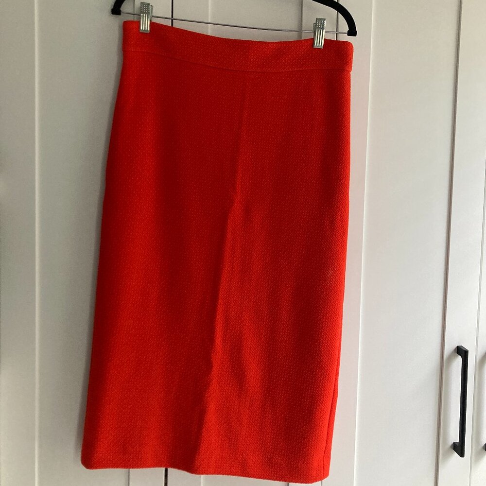 Tomato red/orange pencil skirt (Ann Taylor)